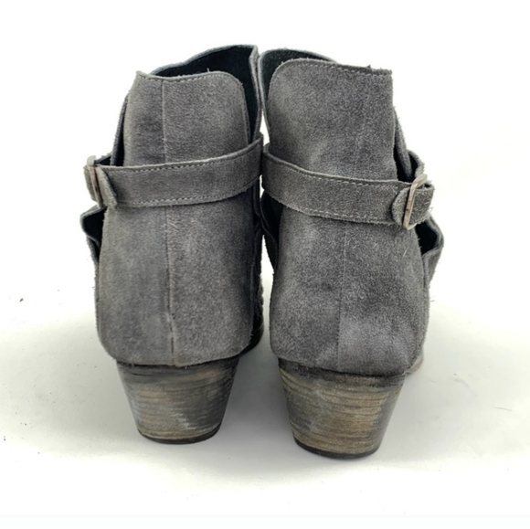 Free People Leather Suede Woven Ankle Boots 10 40 - Picture 5 of 11